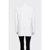 White double-breasted jacket with patch pockets