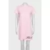 Straight-cut T-shirt dress with embroidered logo