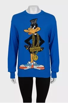 Blue wool jumper with tag