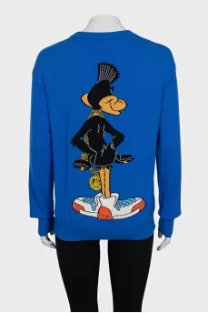 Blue wool jumper with tag