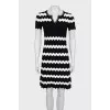 Fitted black and white dress