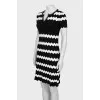Fitted black and white dress