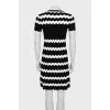Fitted black and white dress