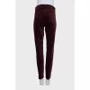 Red velvet trousers