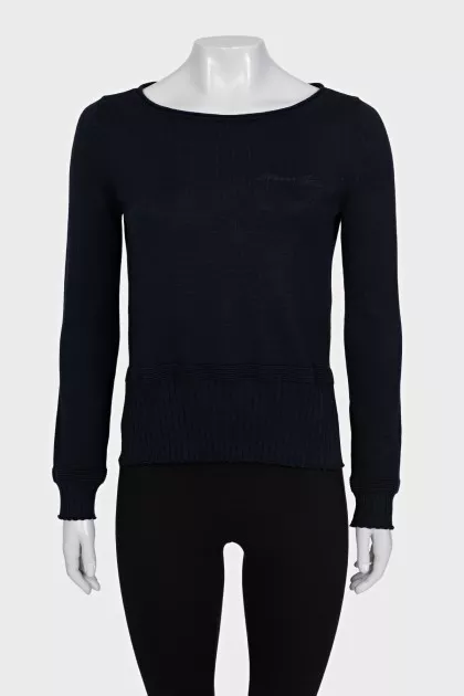 Blue jumper with elastic band