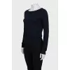 Blue jumper with elastic band