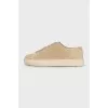 Brown suede sneakers