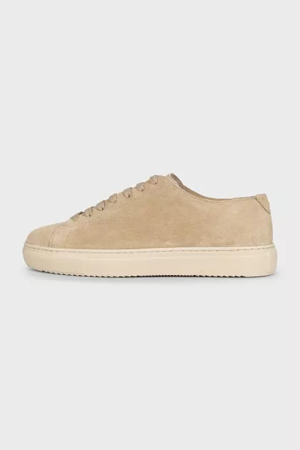 Brown suede sneakers
