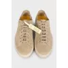 Brown suede sneakers