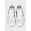 Leather sneakers with logo on the front