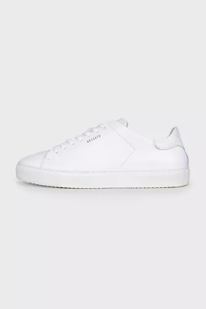 Men's white leather sneakers