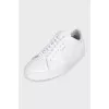 Men's white leather sneakers