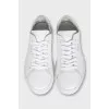 Men's white leather sneakers
