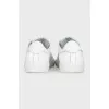 Men's white leather sneakers