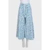 Wide-leg trousers with print