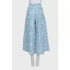 Wide-leg trousers with print