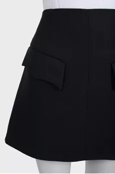 Wool and silk miniskirts with zippers