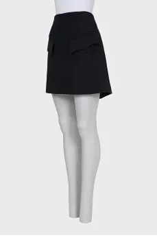 Wool and silk miniskirts with zippers