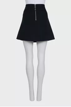 Wool and silk miniskirts with zippers