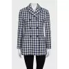 Blue checkered wool jacket