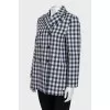 Blue checkered wool jacket