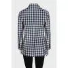 Blue checkered wool jacket