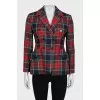 Checkered fitted jacket