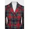 Checkered fitted jacket