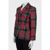 Checkered fitted jacket