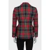Checkered fitted jacket