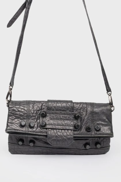 Soft black leather bag