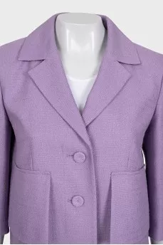 Purple jacket with patch pockets