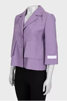 Purple jacket with patch pockets