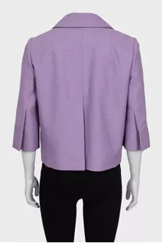 Purple jacket with patch pockets