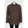 Men's brown camel wool coat