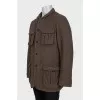 Men's brown camel wool coat