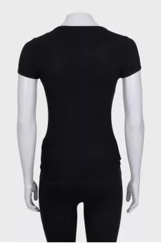 Black top with silver chain