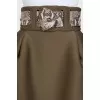 Green skirt with a belt