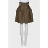 Green skirt with a belt