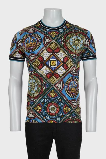 Men's T-shirt with a bright print