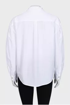 White straight button-down shirt