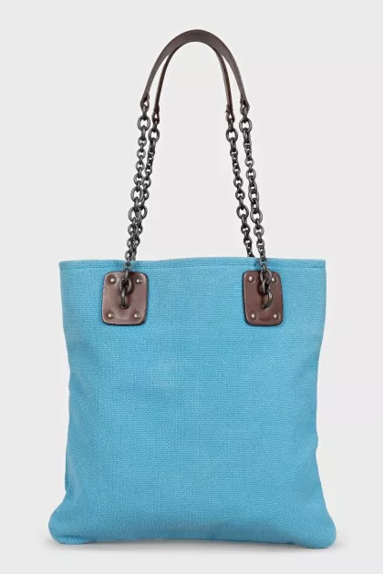 Fabric bag with accent handles