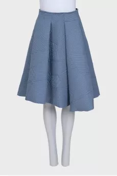 Blue suit with a skirt and top
