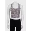 Slim-fit sports bra with tag