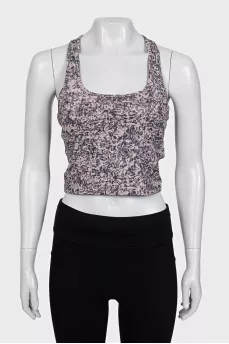 Slim-fit sports bra with tag
