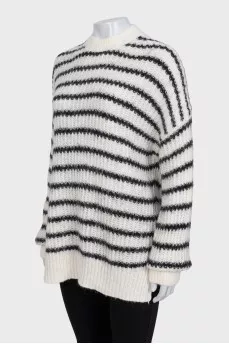 White striped sweater