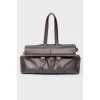 Dark brown large bag on handles