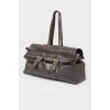 Dark brown large bag on handles