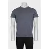Men's gray striped t-shirt