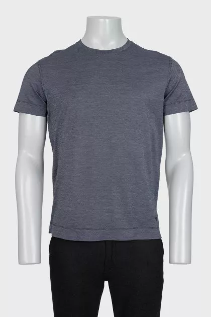 Men's gray striped t-shirt